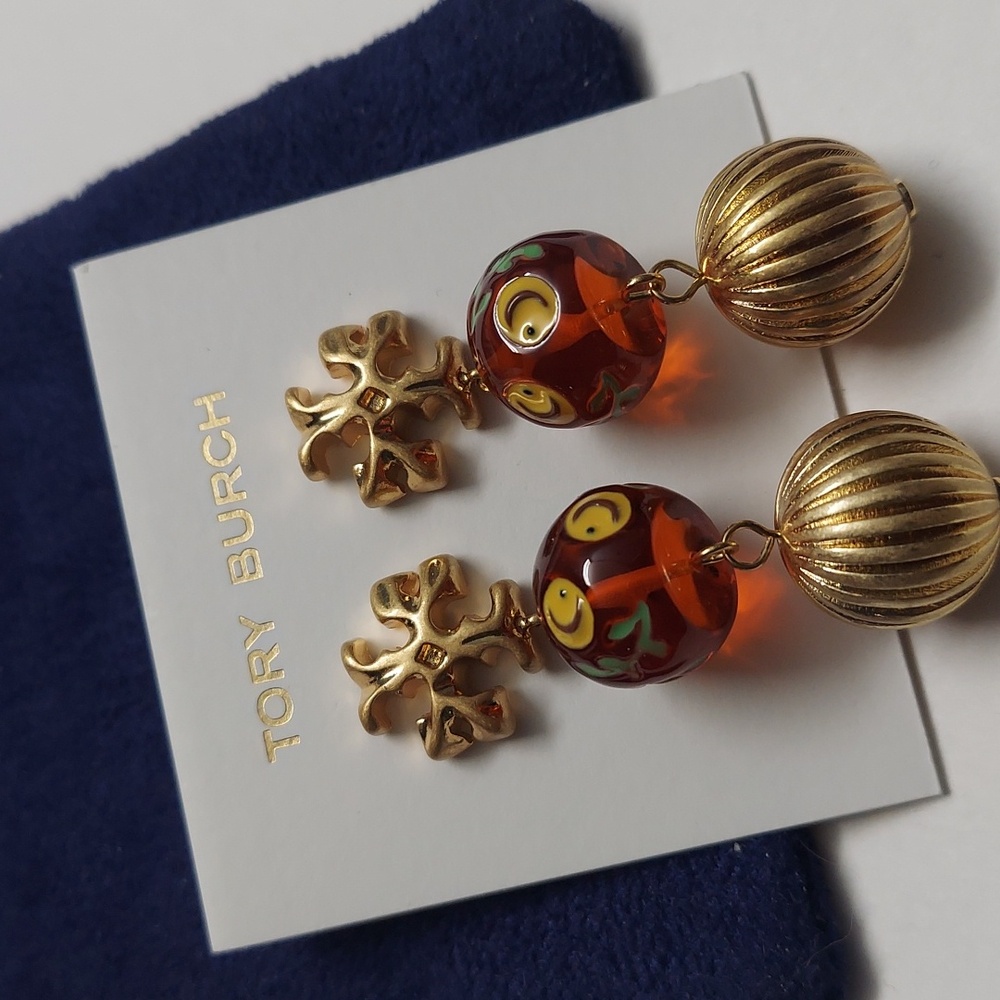 Burch . Roxanne Burntsienna Double Drop Earrings - image 5